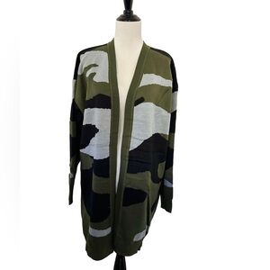 Jess Lea Caleb Camo Knit Cardigan Sz 2X NWT